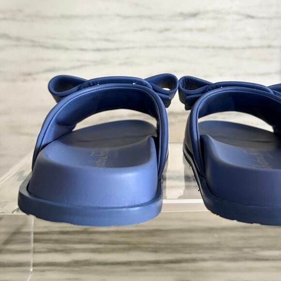 FERRAGAMO Virgil Bow Leather Sandals SZ 7 - Picture 4 of 6